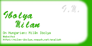 ibolya milan business card