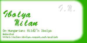 ibolya milan business card